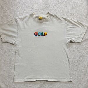 Golf Wang Cream T-Shirt with Colorful Logo